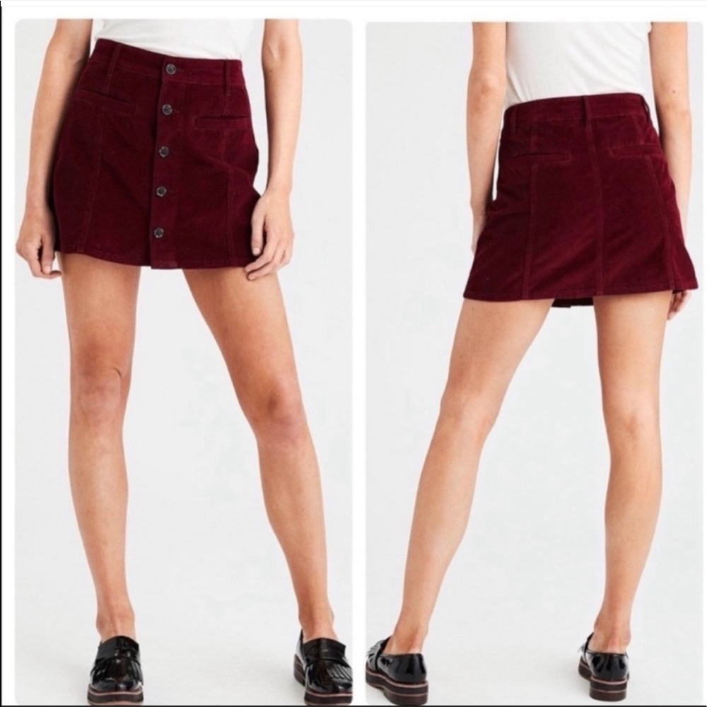 American Eagle Corduroy High rise A line skirt 0 xs